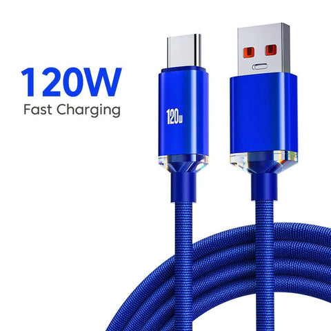 120W USB Type C Cable Fast Charging For Huawei P50 por Xiaomi 13 OPPO Samsung W23 Realme USB C-PA00009-Veeddydropshipping