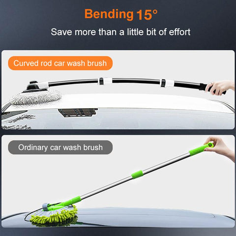 2022 New 15 Degree Bend Car Cleaning Brush Car Wash Brush Chenille-AM00326-Veeddydropshipping