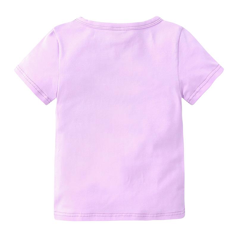 Girls Summer T-Shirt Kids Unicorn Pattern Discoloration Tops Tees-Veeddydropshipping