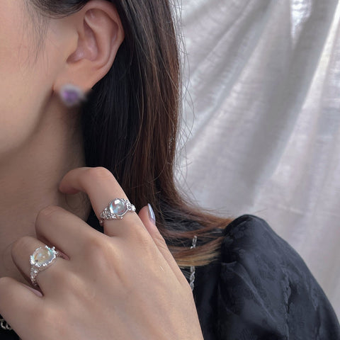 Fashion Silver Color Minimalist Twined Finger Rings Creative -JW01386-Veeddydropshipping
