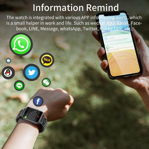 Smart Watch Men Heart Rate Body Temperature Blood Oxygen Flashlight-CE00550-Veeddydropshipping