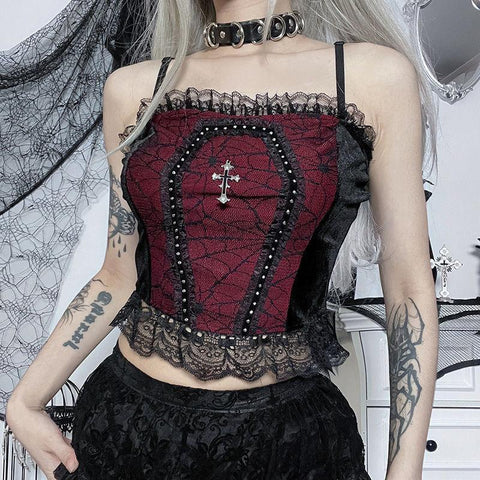 Women Lace Tanks Tops Lace Full Cup Padded Underwear-WF00328-Veeddydropshipping