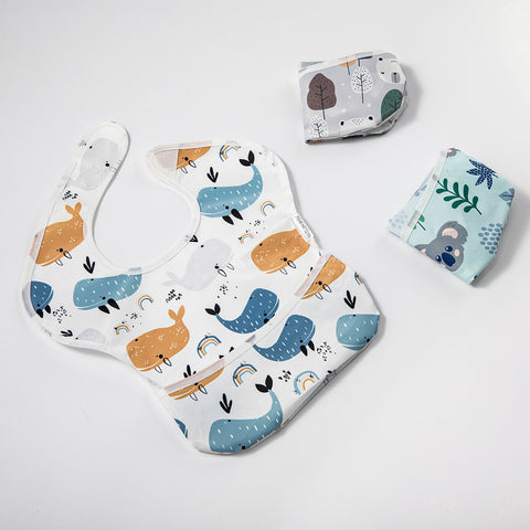 1Pcs Baby Bibs Waterproof Feeding Bibs Unisex Washable Fashion-TB00469-Veeddydropshipping