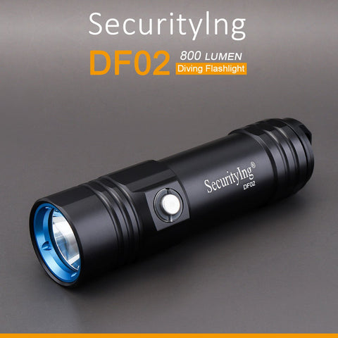 SecurityIng 800LM Diving Main Flashlight IPX8 Waterproof Scuba Night Dive-TI00965-Veeddydropshipping