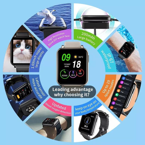Smart Watch Bluetooth 1.78 Amoled Heart Rate SpO2 Blood Pressure Body -CE00747-Veeddydropshipping