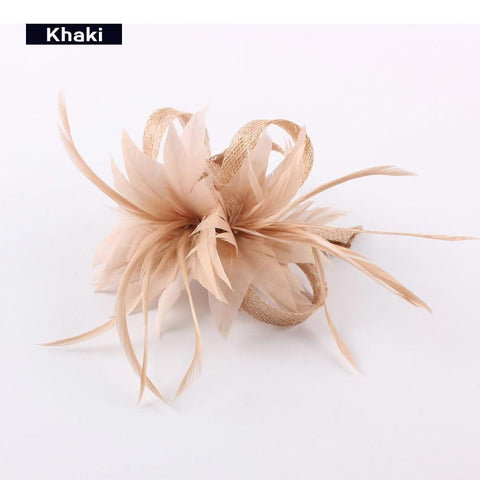 Hat Cocktail Brooch Wedding Headpiece Church Headwear  -JW00501-Veeddydropshipping