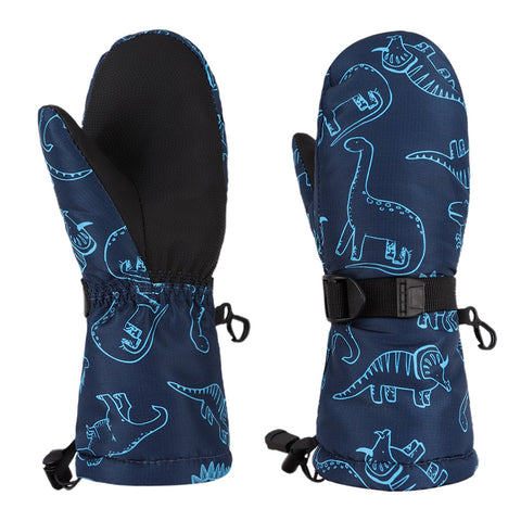 Children Winter Dinosaur Gloves Baby Girls Waterproof Windproof Snow-TB00430-Veeddydropshipping