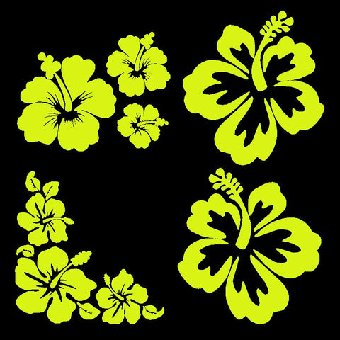 Hibiscus Flower Decals Car Sticker Waterproof Car-AM00999-Veeddydropshipping