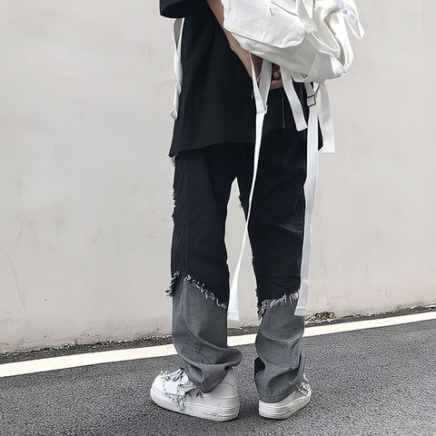 Straight Wide Leg Cargo Pants Man Streetwear Harajuku-MF00591-Veeddydropshipping