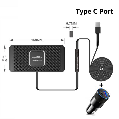 20W Car Wireless Chargers Mat Silicone Non-Slip Pad-PA01097-Veeddydropshipping