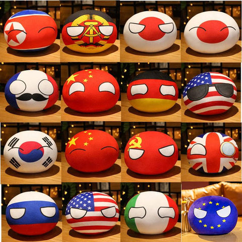 50 Styles 10cm Country Ball Plush Toys Polandball Pendant Countryball-TB01559-Veeddydropshipping