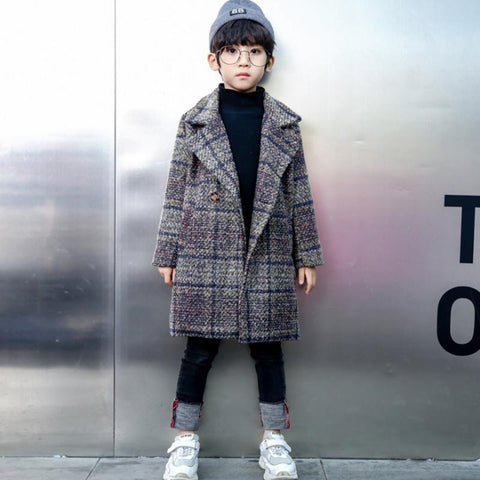Children Kids Boys Winter Overcoat Windproof Wool-Veeddydropshipping