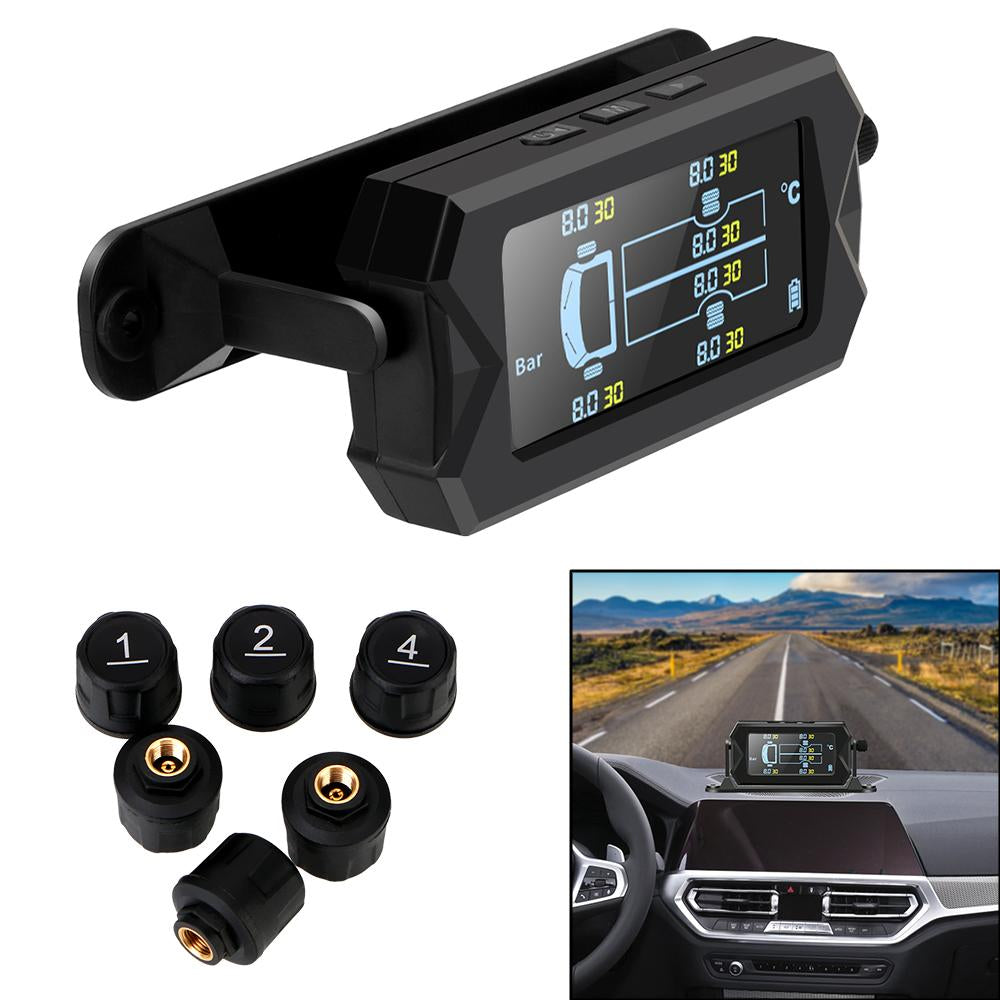 Digital LCD Alarm Car RV Truck TPMS with 6 External Sensors-AM00143-Veeddydropshipping