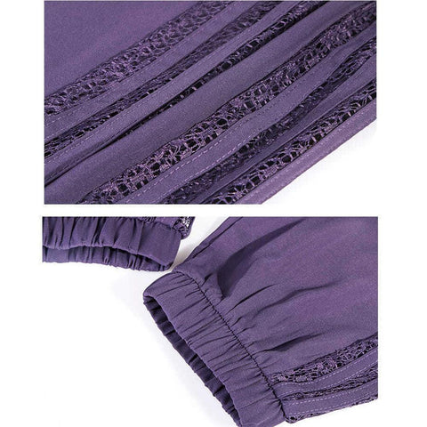 Women Sports Pants Elastic Mesh Hollow Breathable Loose Casual Jogging -OS00802-Veeddydropshipping