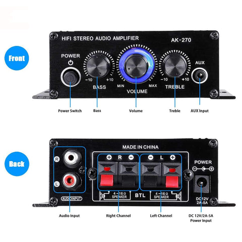 Amplifier Stereo Home BASS Audio Amp-Veeddydropshipping