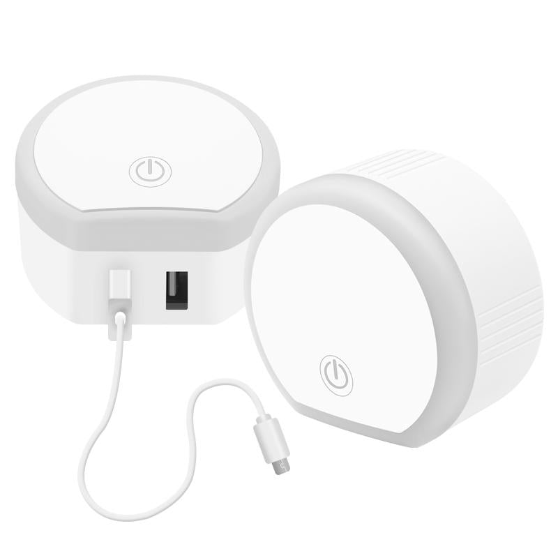 Multi-function America European Dual USB Sensor Lamp Charger with Night Light -CE00231-Veeddydropshipping