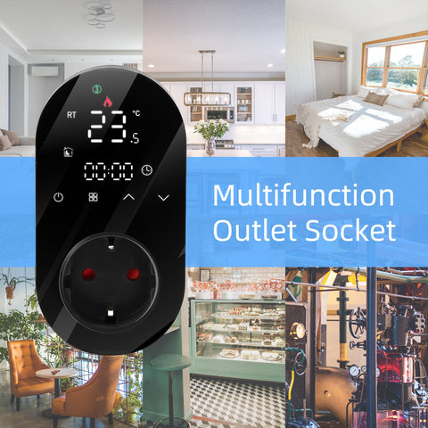16A WiFi Digital Thermostat Outlet Plug Smartlife App Control Socket Temperature-TI01054-Veeddydropshipping