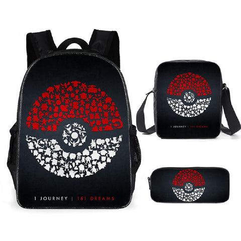 Pokemon Pikachu SchoolBag Storage Bag School Backpack-TB00077-Veeddydropshipping