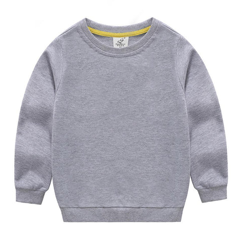 Boys Basic Style Sweatshirt Kids Autumn Solid Color Inner Matching Tops-TB01332-Veeddydropshipping