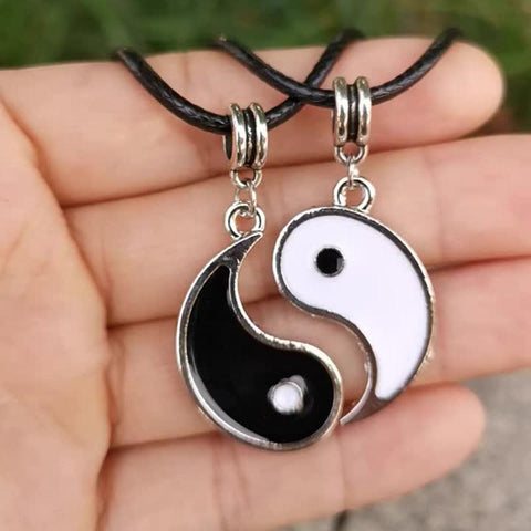 Necklace For Couple  Friendship Yin Yang Pendants -JW01208-Veeddydropshipping