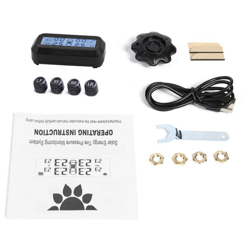 Smart Car TPMS Tire Pressure Monitoring System Solar Power Digital TMPS-AM00153-Veeddydropshipping