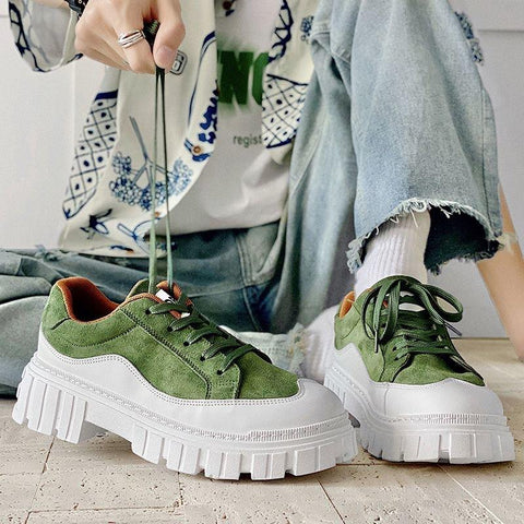 Male Sneakers Black Autumn Shoes Platform Sneakers-BS01362-Veeddydropshipping