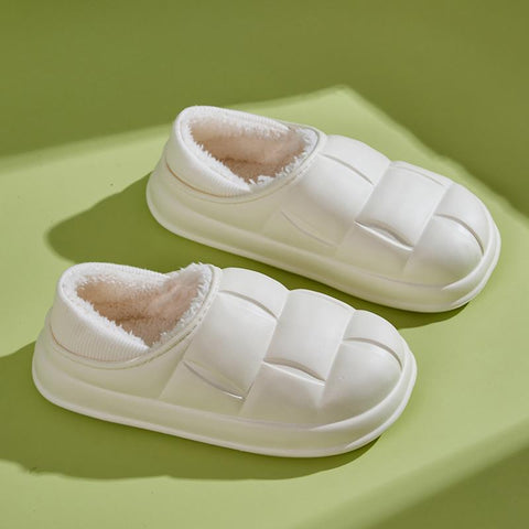 Non-Slip Plush Cotton Slides Indoor Outdoor Thick Platform-BS01193-Veeddydropshipping
