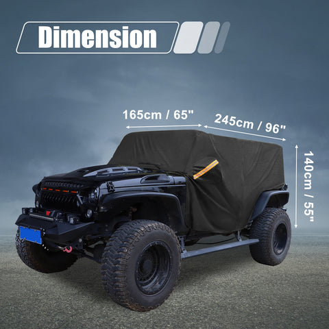 Wrangler JK JL Hardtop 2 Door 2007-2021 Outdoor Windproof-AM00839-Veeddydropshipping