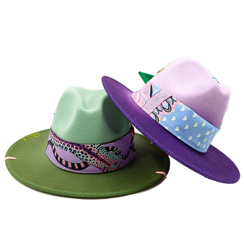 color hat panel adjustable unisex hat Fedora-MF01000-Veeddydropshipping