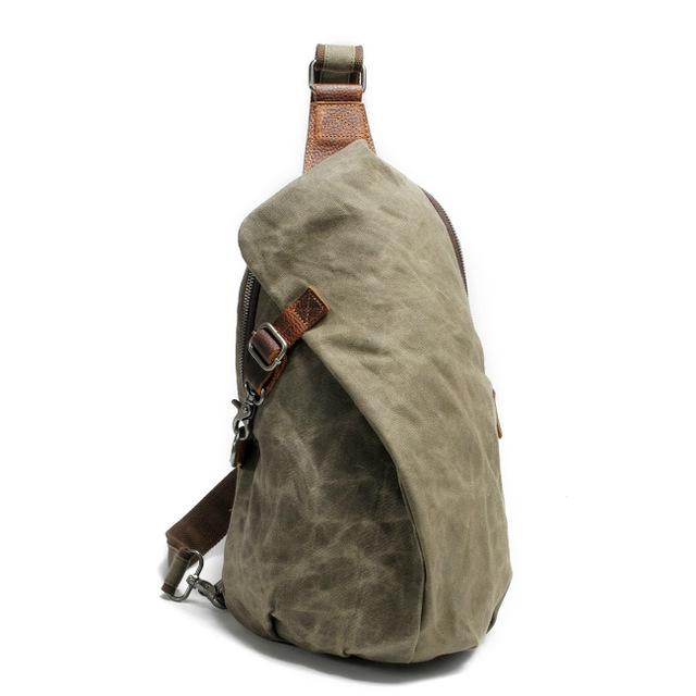 chest bag retro male canvas shoulder diagonal bag casual-BS00389-Veeddydropshipping
