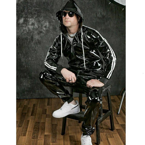 Motorcycle Sportswear Black Hood Long Sleeve Jacket-MF01370-Veeddydropshipping