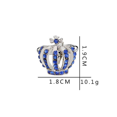 Crown Cufflinks Men Women Classic Crystal Rhinestone Cufflinks Shirts -JW01297-Veeddydropshipping
