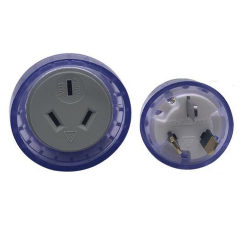 Transparent Copper 10A/15A 250V AU 3Pin male female detachable wiring plug Australia -CE00162-Veeddydropshipping
