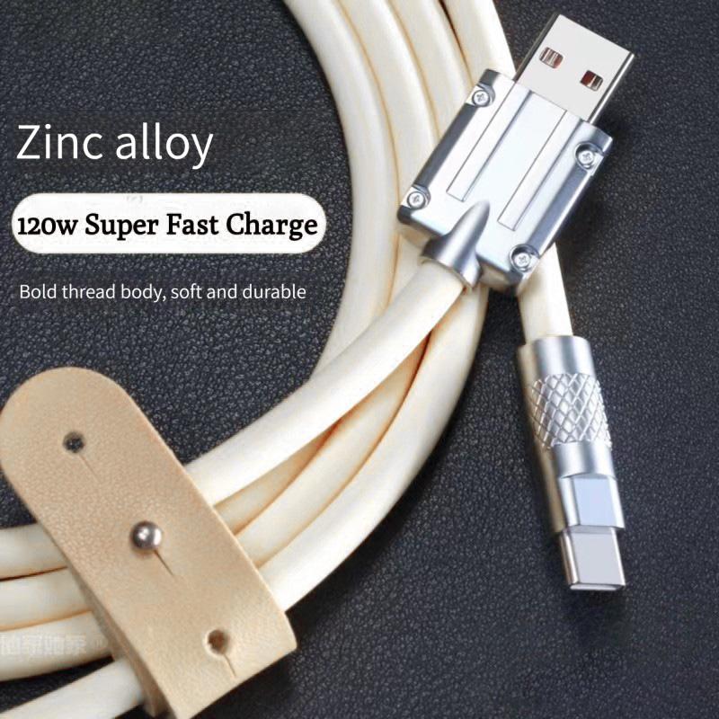 120W 6A Super Fast Charge Type C Liquid Silicone Cable Quick Charge USB-PA01033-Veeddydropshipping
