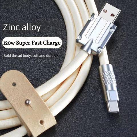 120W 6A Super Fast Charge Type C Liquid Silicone Cable Quick Charge USB-PA01033-Veeddydropshipping