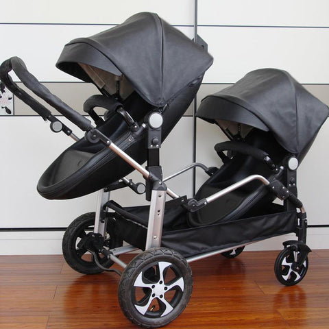 2023 New Twin baby strollers,Eggshel Double baby strollers,Luxury leather baby-TB00374-Veeddydropshipping