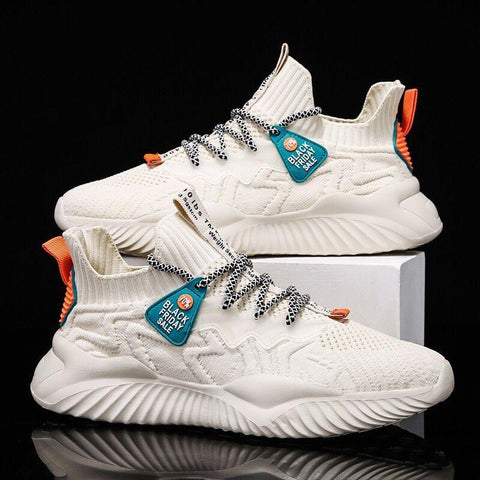 Lace Up Men Mesh Shoes Fashion Casual No-slip Vulcanize-BS01416-Veeddydropshipping
