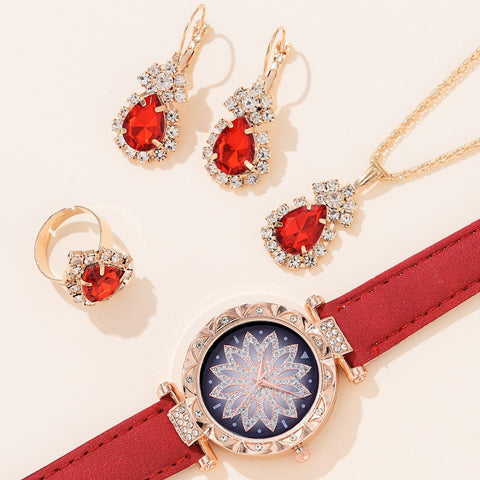 5pcs Set Watches Women Leather Watch Simple Casual -JW00884-Veeddydropshipping