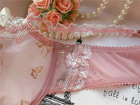 women sexy transparent lace underwear bra set-WF00710-Veeddydropshipping