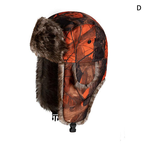 Old Man Earflap Hat Lei Feng Hat Camouflage Warm Winter Elderly Hat Cap Thick Flaps-OS01142-Veeddydropshipping