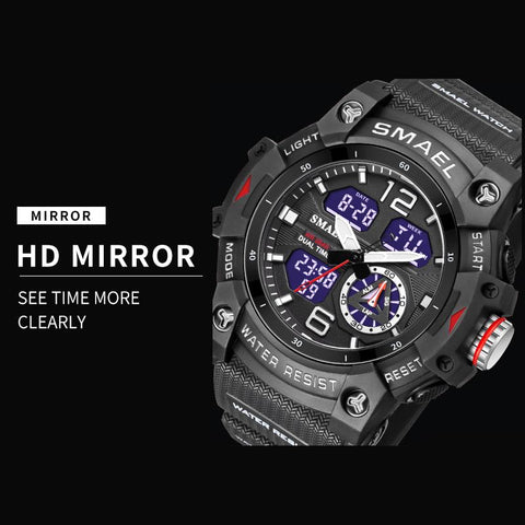 Dual Time Men Watches 50m Waterproof Military Watches-JW00790-Veeddydropshipping