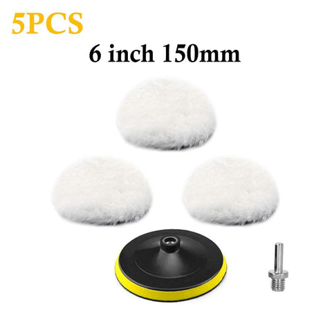 5Pcs Car Polishing Pad Set Wool Buffing Wheel Tool 3/4/5/6/7-AM00395-Veeddydropshipping