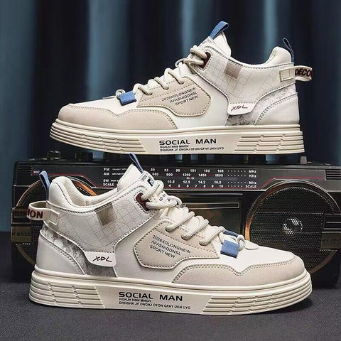 Men Trend Korean Version Lace Up Student Casual Shoes-BS01351-Veeddydropshipping