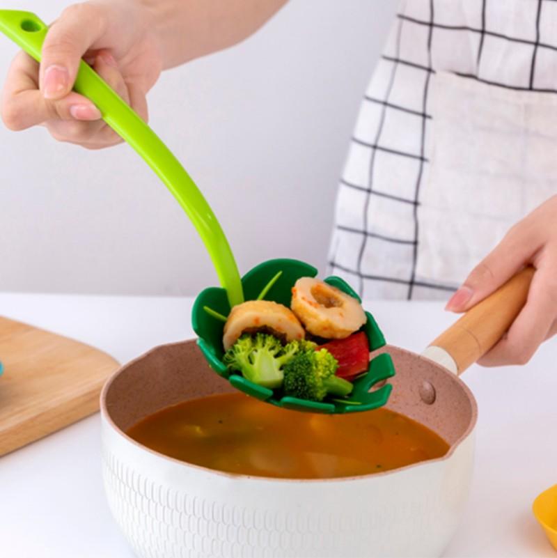 Monstera Leaf Colande Multifunction Soup Spoon Strainer-HA01316-Veeddydropshipping