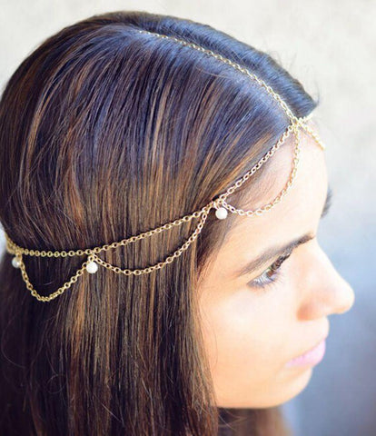 Forehead Head Chains  Bride Wedding Accesories Headban -JW00498-Veeddydropshipping