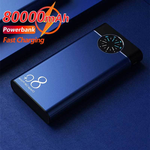 80000mAh Mobile Power Bank Fashion Roulette Display Aluminum Alloy Shell Portable-PA00463-Veeddydropshipping