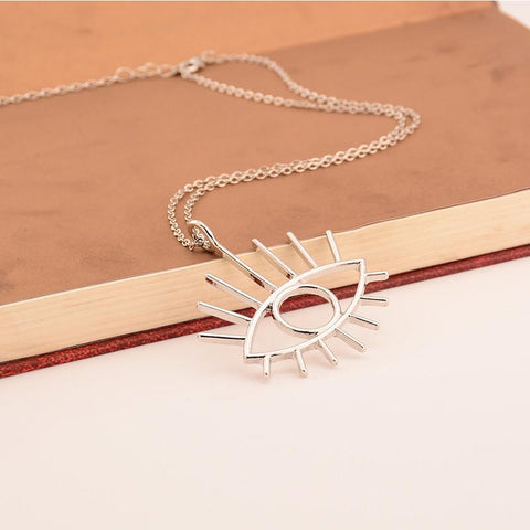 hollow out the eye pendant necklace fashion contracted-JW01279-Veeddydropshipping