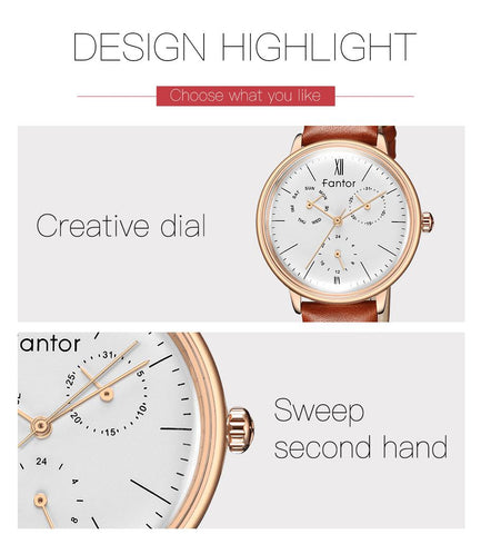 Luxury Leather Ladies Watch Woman Quartz Wristwatch-JW00985-Veeddydropshipping