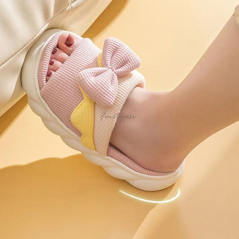 Bedroom Platform Slides Non-Slip Female House Slippers-BS01118-Veeddydropshipping