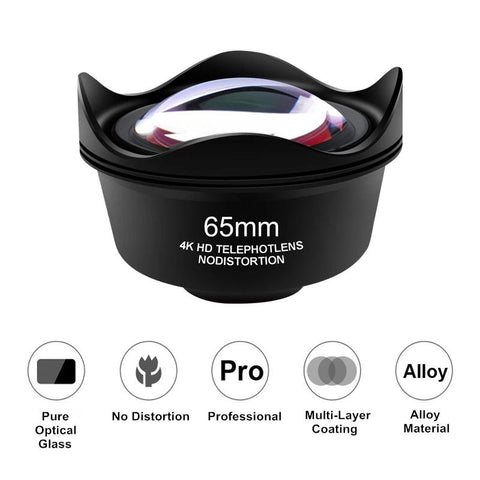 4K HD 2.5X Telephoto Lens Kit 65mm No Distortion Phone-PA01237-Veeddydropshipping